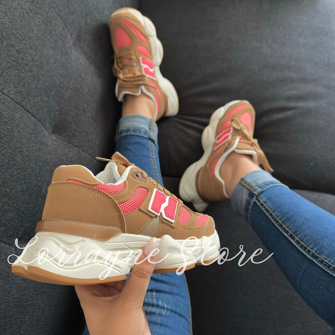 Zapatilla Suecia - Brown/Pink 2