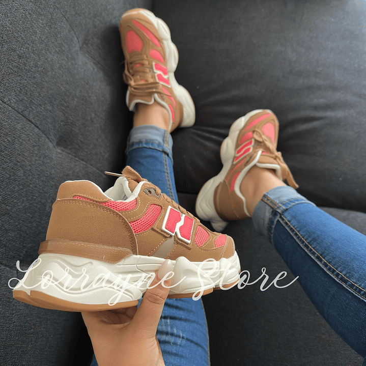 Zapatilla Suecia - Brown/Pink 2