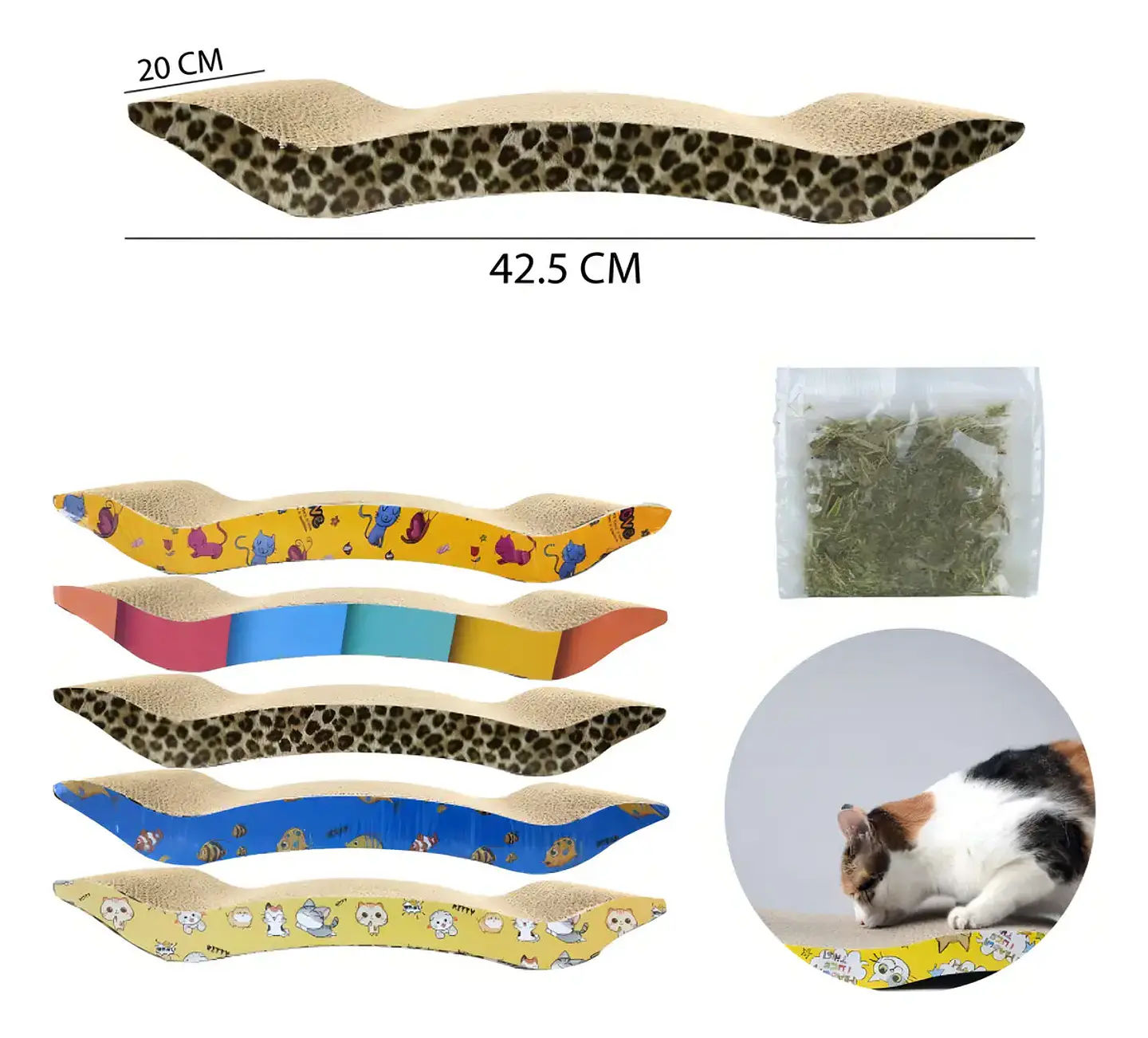 Rascador De Carton Para Gato Forma De W 2