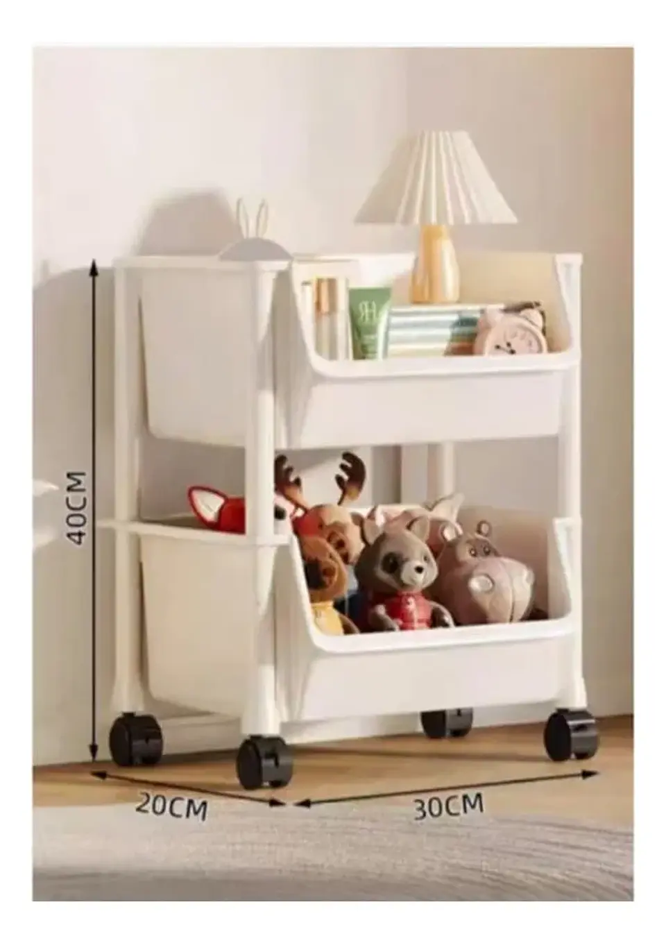 Carrito Carro Organizador Ruedas Multiuso 2 Niveles 2