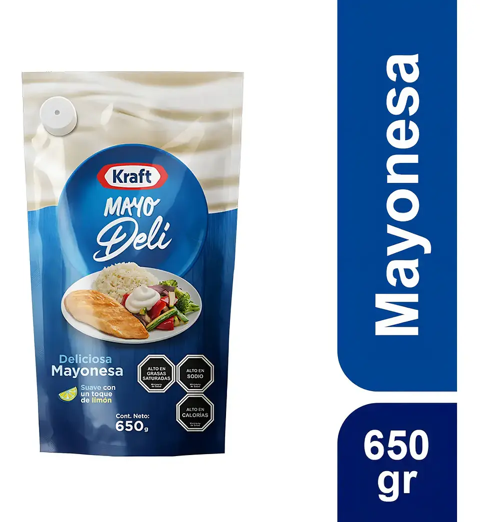 Mayonesa Kraft Mayo Deli Doypack 650 G 1