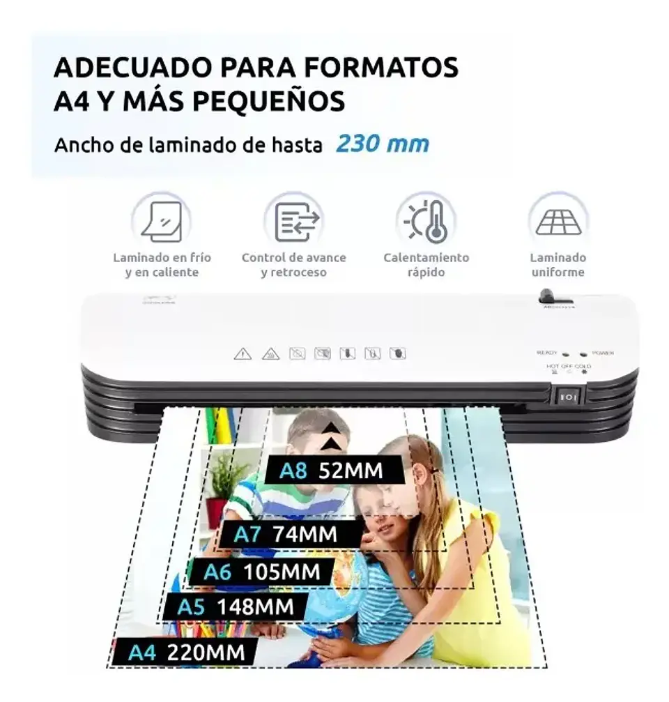 Laminadora Térmica 260w Ancho 23cm Control Temperatura 4