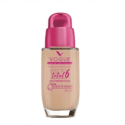 Vogue Base Liquida  Efecto Total Argan, Tono Petalo