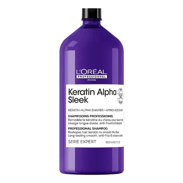 L´oreal Shampoo keratin alpha sleek x 1500 ml 