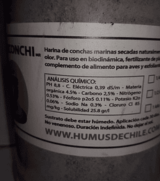 Harina de Conchas Marinas (Harconchi) 1 kilo 