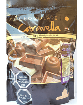 Chocolate Sucedáneo Semi Amargo Caravella para Bañar 1 Kg.