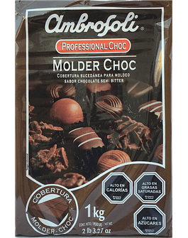 Chocolate Sucedáneo Semi Amargo Ambrosoli Molder Choc para Moldeo 1 Kg.