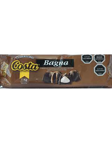 Chocolate Sucedáneo Semi Amargo Bagna de Costa para Moldeo en Barra 1 Kg.
