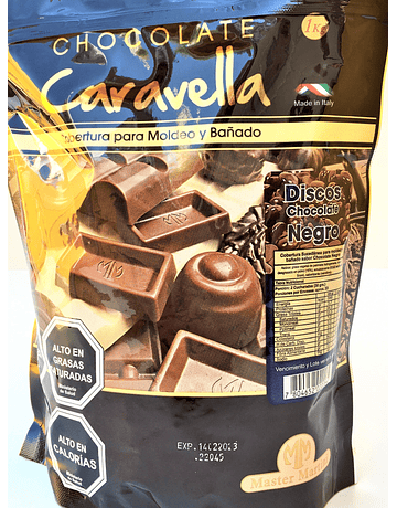 Chocolate Sucedáneo Semi Amargo Caravella para Moldeo 1 Kg.