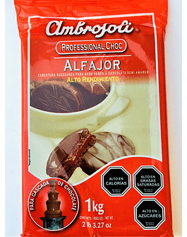 Chocolate Sucedáneo Semi Amargo Ambrosoli Alto Rendimiento para Baño 1 Kg.