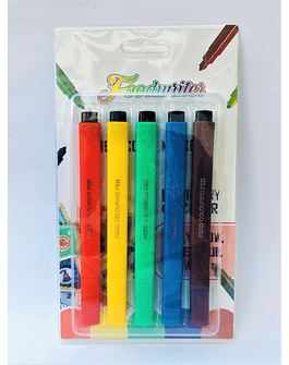Lápices Tinta Comestibles 5 Colores
