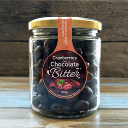 Frasco Cranberries con Chocolate Bitter
