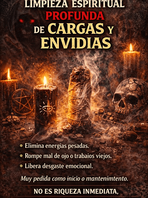 Limpieza espiritual profunda de cargas y envidias