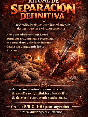 Ritual de separacion definitiva