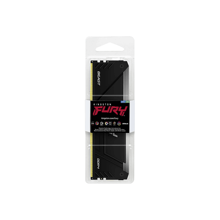 Memoria RAM DDR4 16GB 3200MT/s Kingston Fury Beast RGB, CL16, DIMM 3