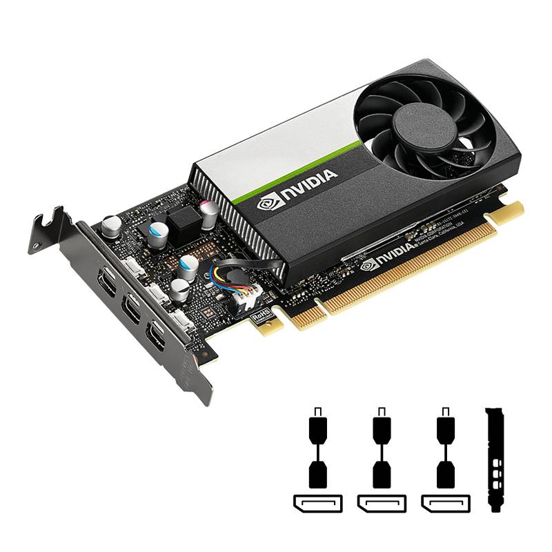 Tarjeta Gráfica PNY NVIDIA T400 4GB GDDR6 Low Profile 3 Mini DisplayPort