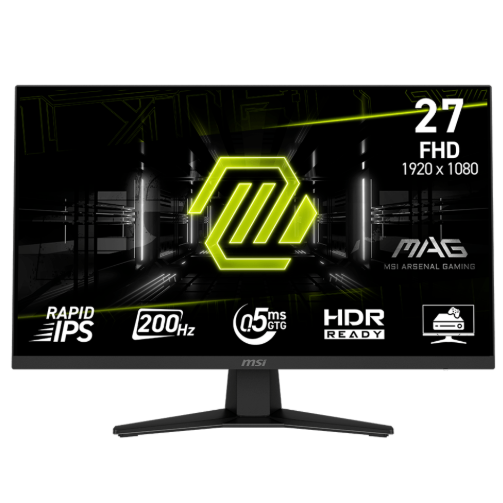 Monitor Gamer 27" MSI MAG 272F Rapid IPS 200 Hz 0.5 ms HDR FreeSync Premium