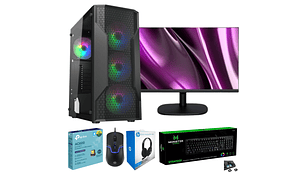 PC Gamer Completo | Ryzen 5 3400G | 16GB RAM | 480GB SSD | Monitor 24