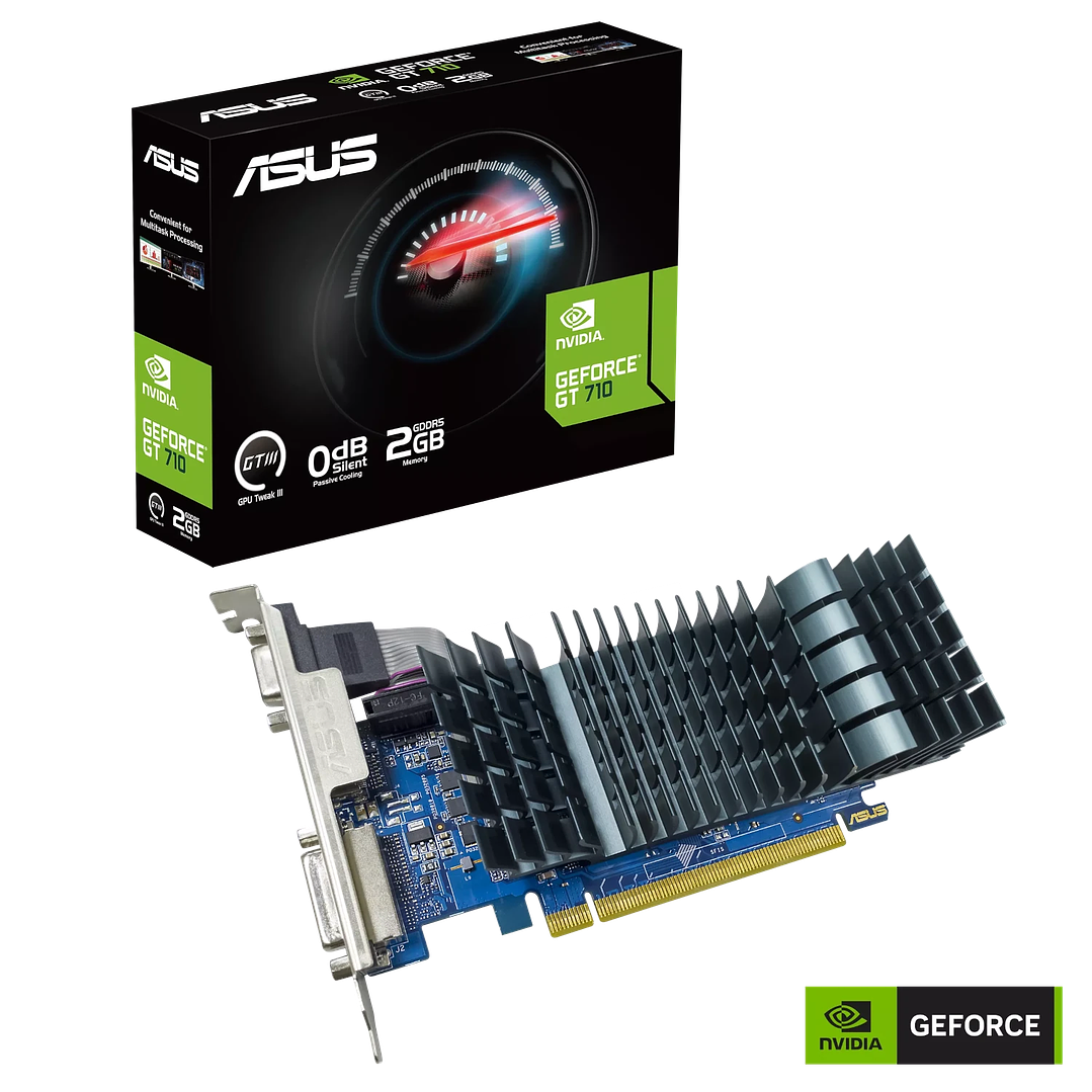 Tarjeta Gráfica ASUS GeForce GT 710 2GB GDDR5 Low Profile Pasiva 1