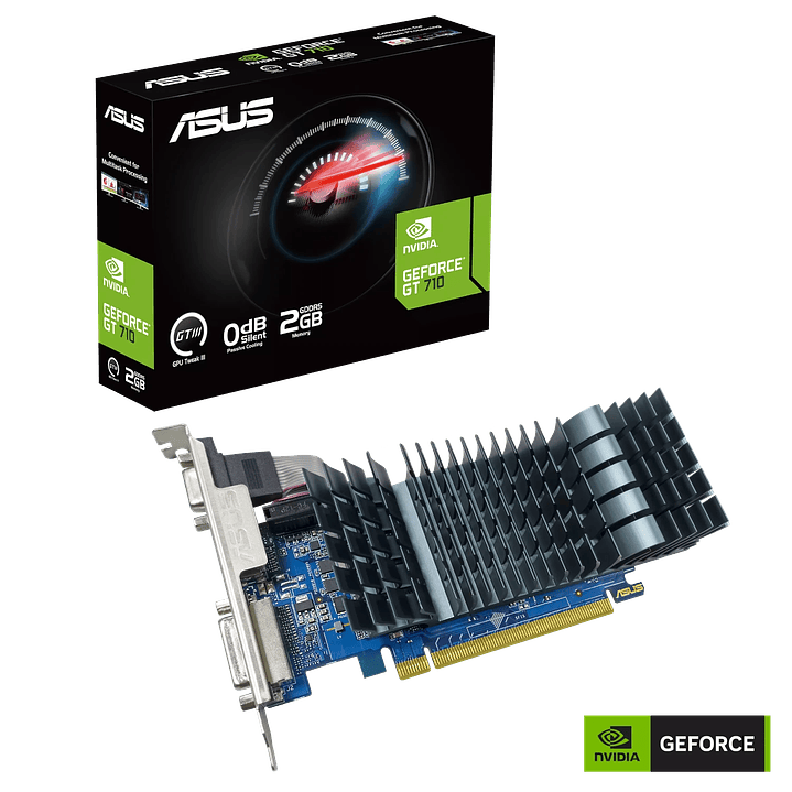 Tarjeta Gráfica ASUS GeForce GT 710 2GB GDDR5 Low Profile Pasiva 1