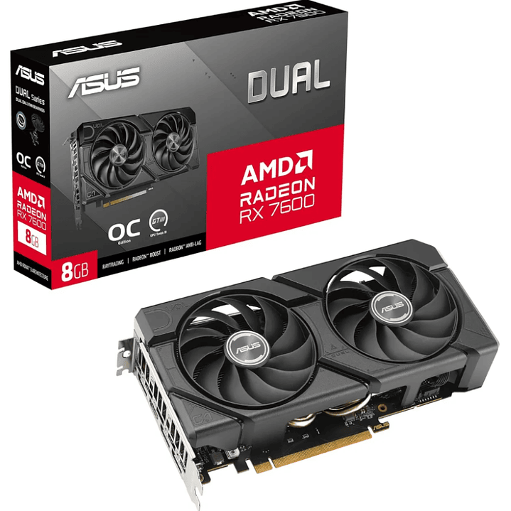 Tarjeta Gráfica ASUS Dual Radeon RX 7600 EVO OC 8GB GDDR6 1