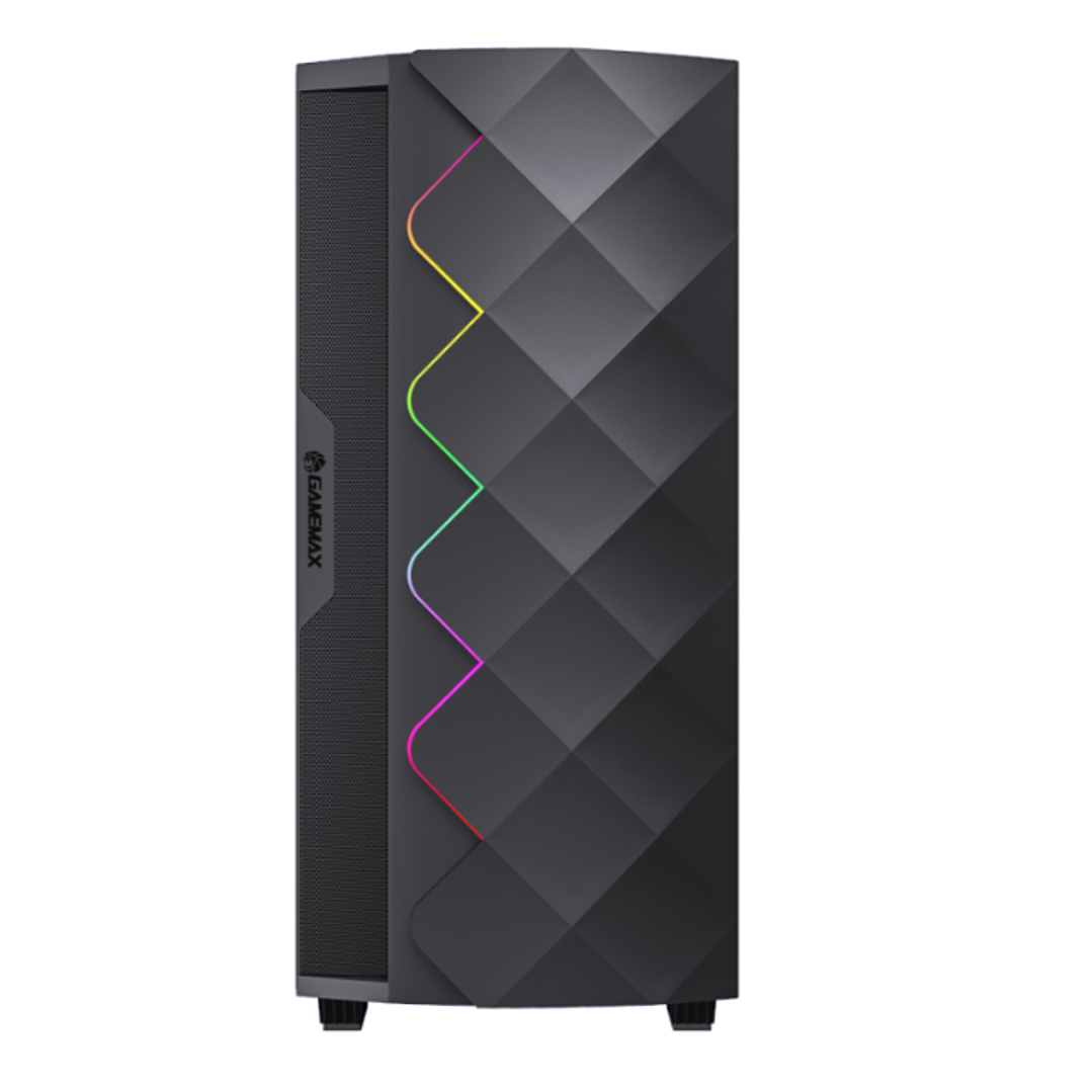 Gabinete GameMax Diamond CP BK ATX | Vidrio Templado Deslizante | ARGB + COC 140mm 4