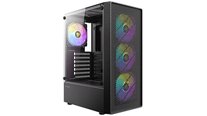 Gabinete Antec AX26 RGB Elite ATX Negro | Vidrio Templado | 4 Ventiladores RGB Incluidos