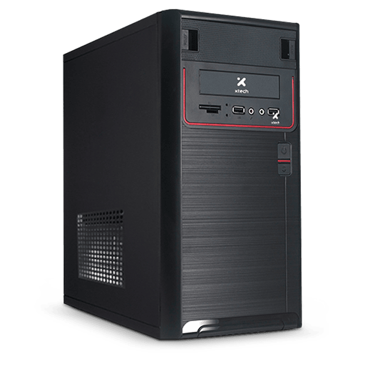 Gabinete Microtorre Micro-ATX con Fuente 600W Incluida | Negro | Compacto para Oficina 1