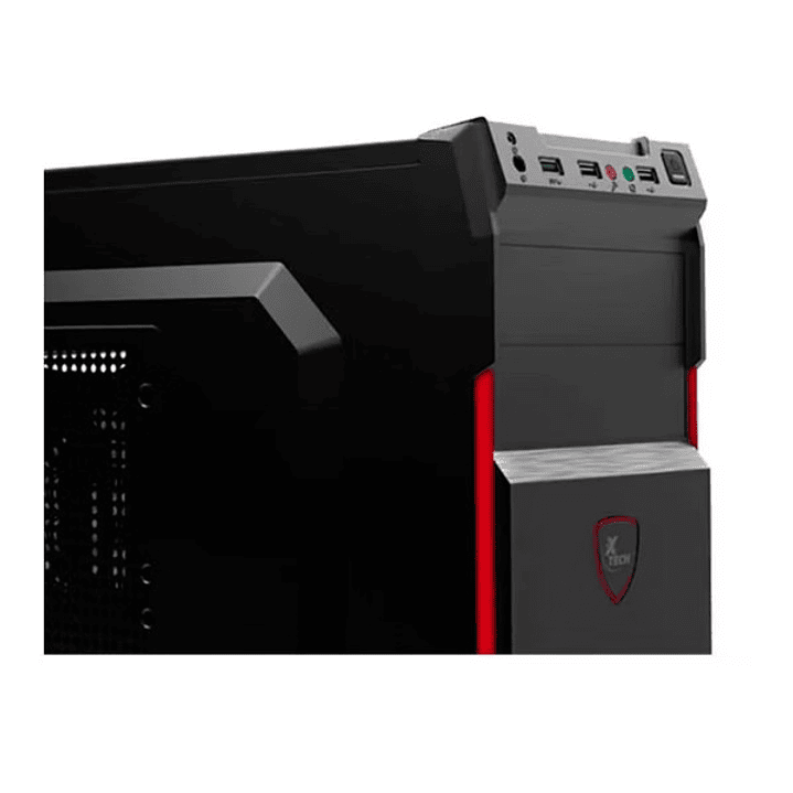 Gabinete Xtech XTQ-214 ATX con Fuente 600W | Negro y Rojo | Torre Mediana 3