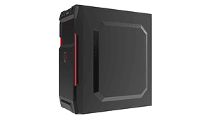 Gabinete Xtech XTQ-214 ATX con Fuente 600W | Negro y Rojo | Torre Mediana