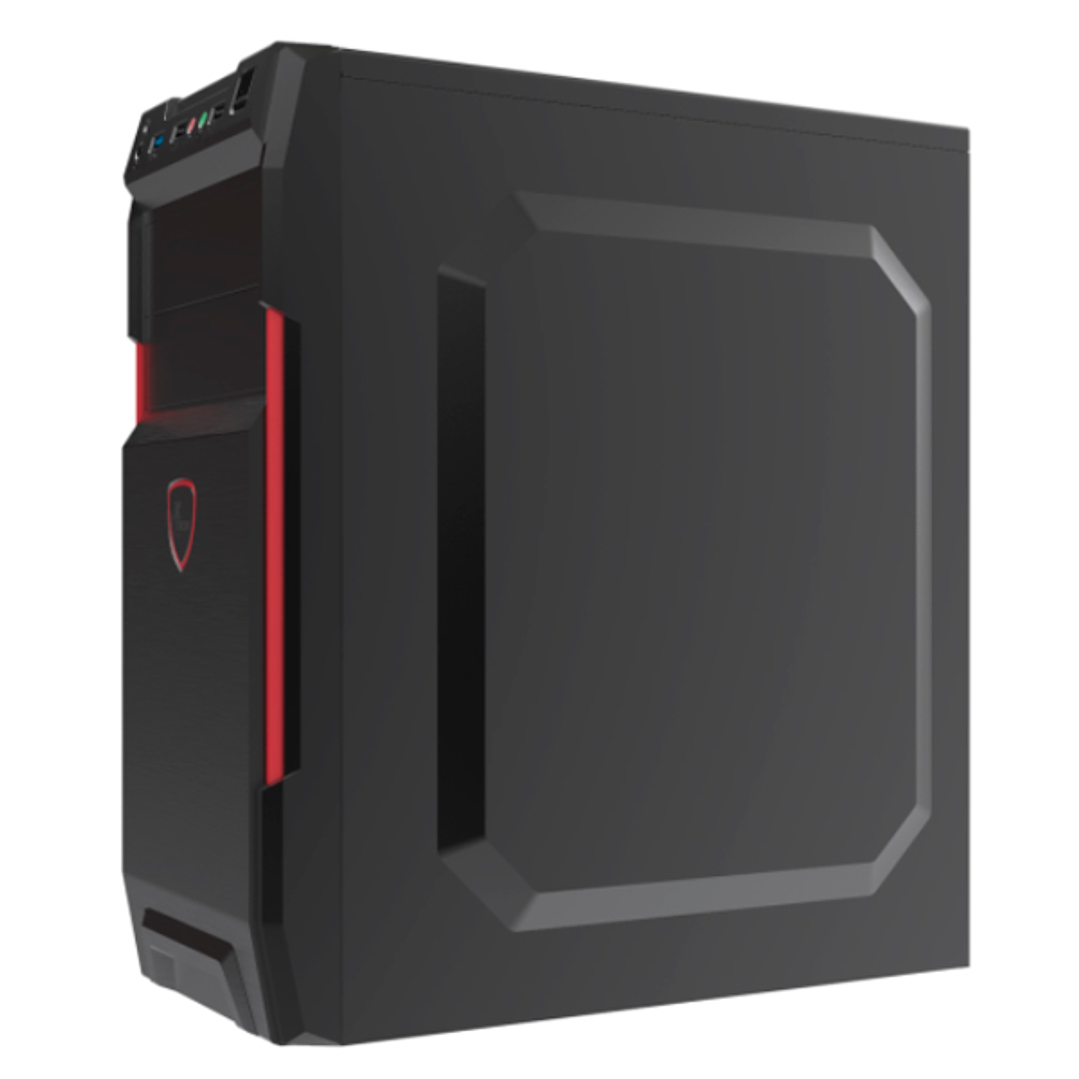 Gabinete Xtech XTQ-214 ATX con Fuente 600W | Negro y Rojo | Torre Mediana 1