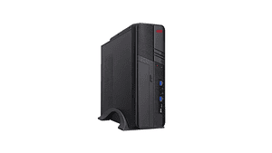 Gabinete Slim CLIO S-605 Micro-ATX / Mini-ITX con Fuente 500W | Negro | Compacto