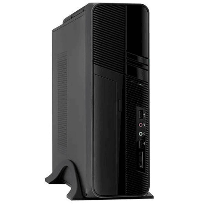 Gabinete Slim CLIO S-605 Micro-ATX / Mini-ITX con Fuente 500W | Negro | Compacto 2