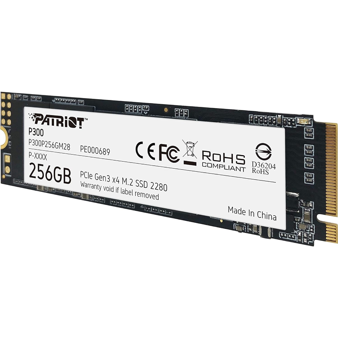 SSD Patriot P300 256GB M.2 NVMe PCIe 3.0 x4 | Hasta 1700MB/s 1