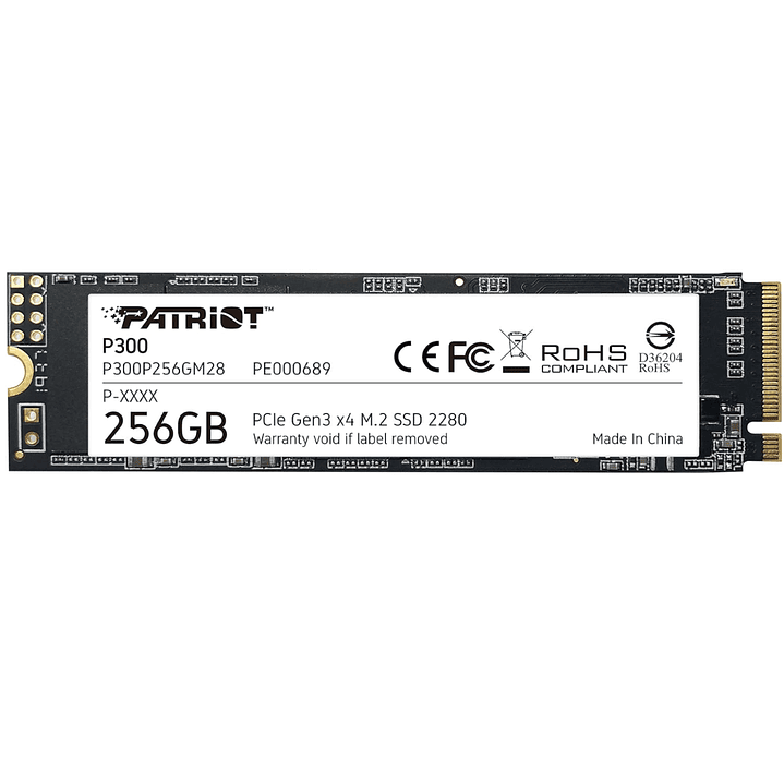 SSD Patriot P300 256GB M.2 NVMe PCIe 3.0 x4 | Hasta 1700MB/s 2