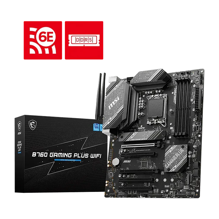 Placa Madre MSI B760M Gaming Plus WiFi LGA 1700 DDR5 3