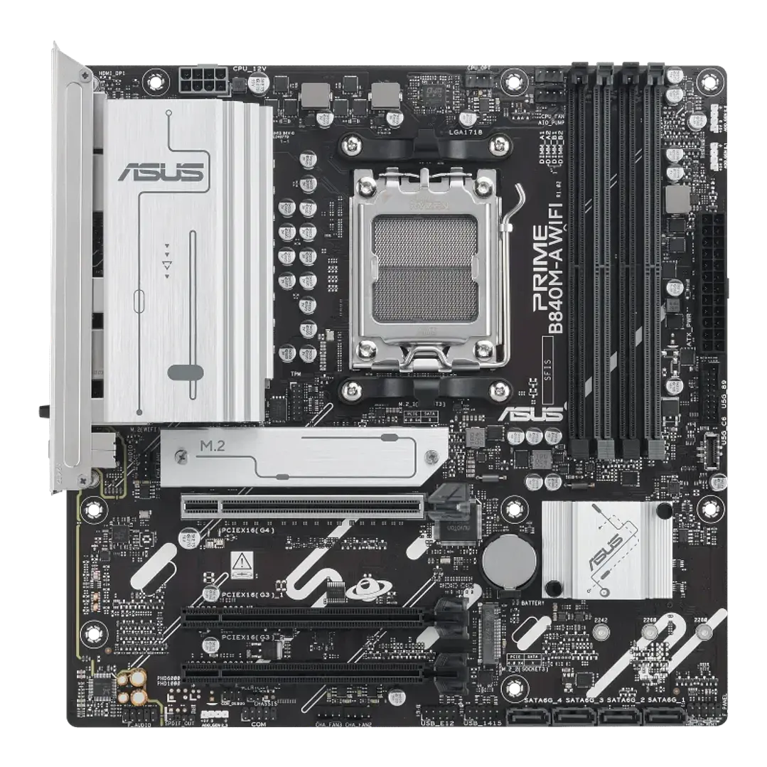 Placa Madre ASUS PRIME B840M-A WIFI AM5 B840 DDR5 Wi‑Fi 6E 2