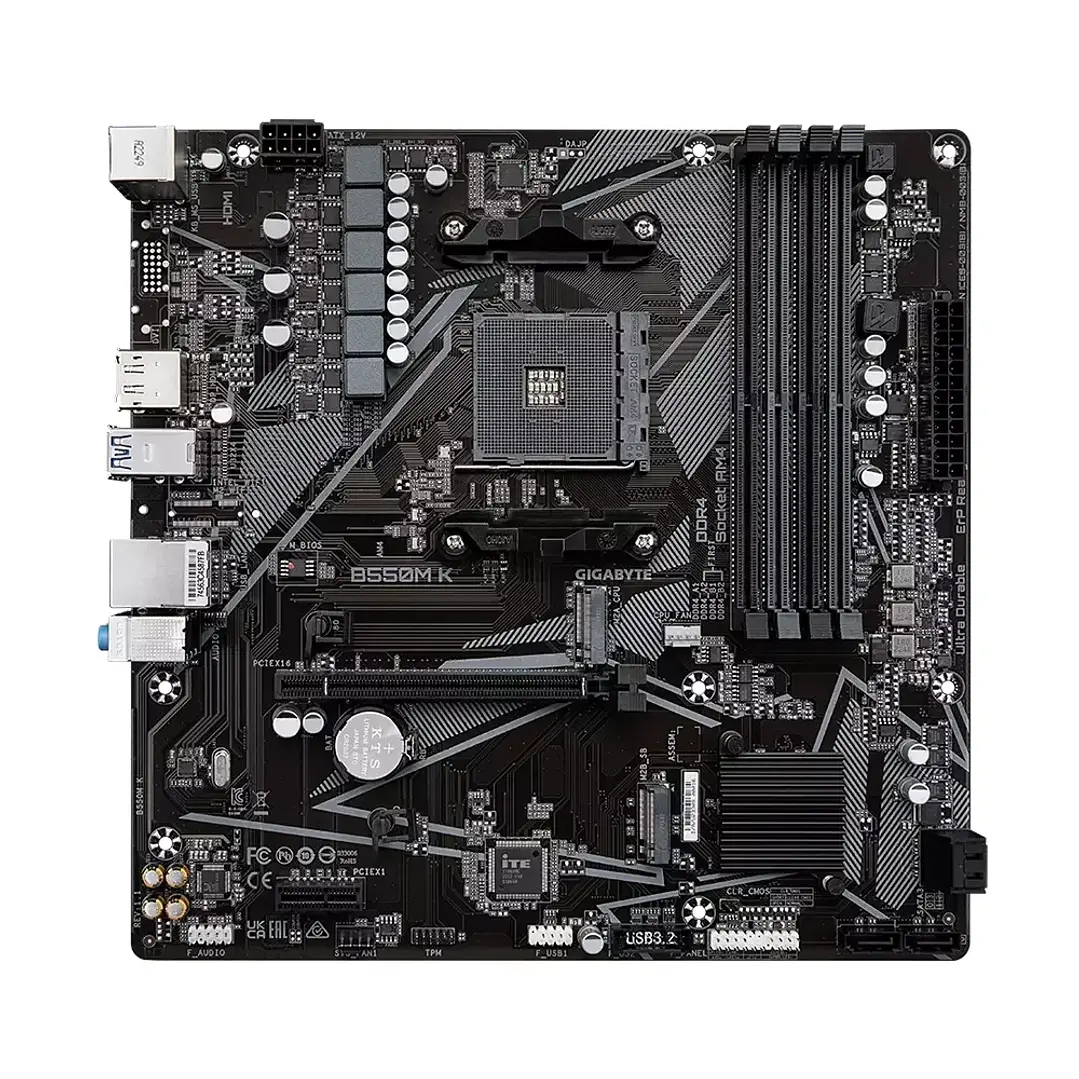 Placa Madre Gigabyte B550M K AM4 B550 DDR4 2