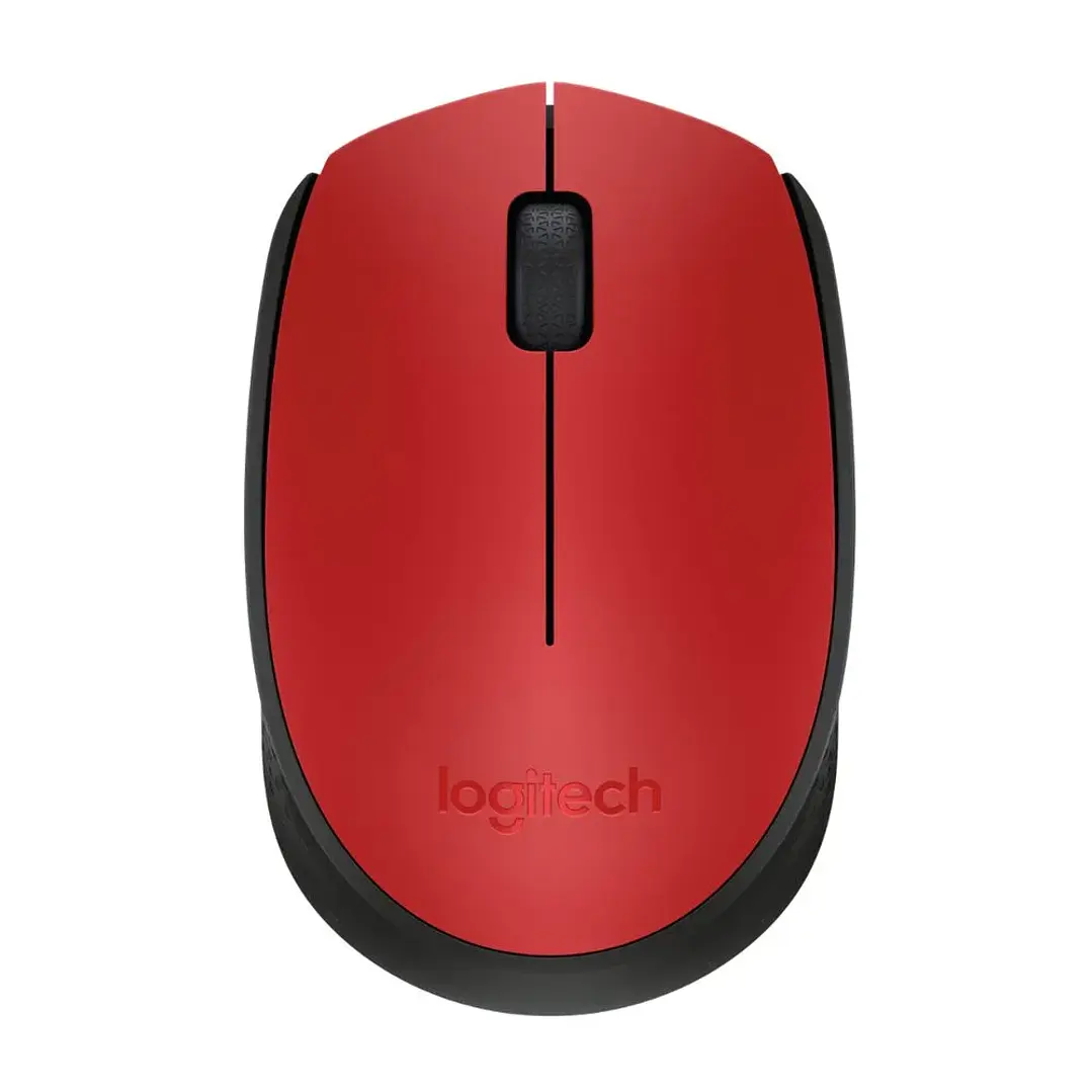 Mouse Logitech M170 Rojo Inalámbrico 3 botones para oficina 1