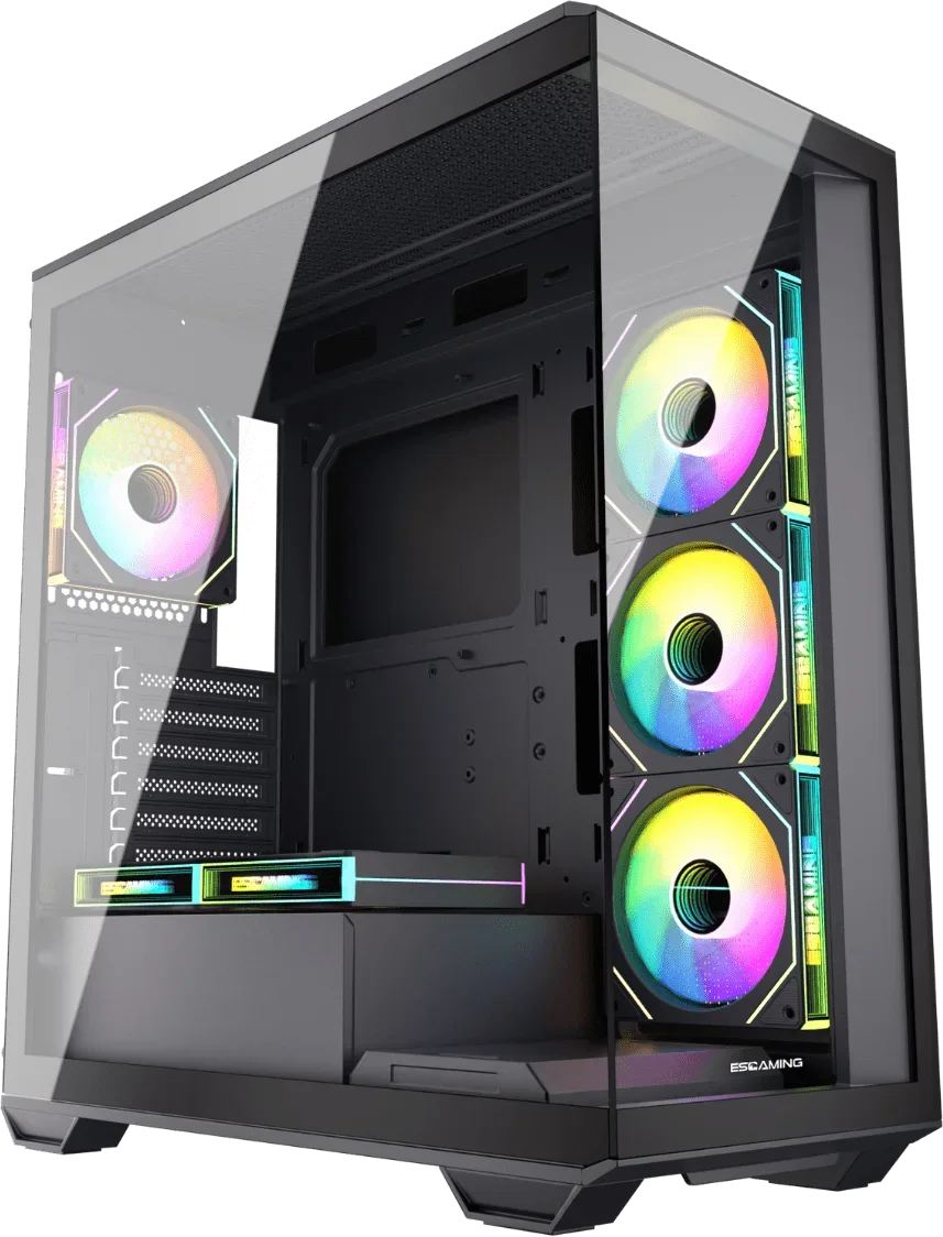 Gabinete EsGaming Gilgamesh K6-BK Black ARGB Mid Tower panorámico