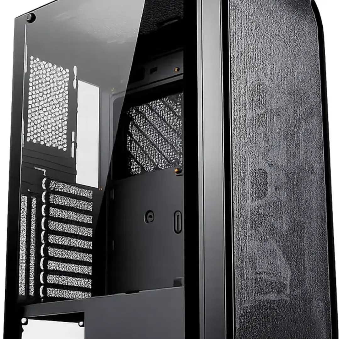 Gabinete ESGAMING Y03-BK Mid Tower Mesh 4 Fan ARGB Vidrio Templado 3