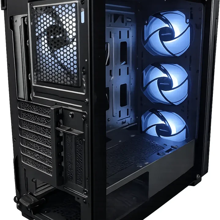 Gabinete ESGAMING Y03-BK Mid Tower Mesh 4 Fan ARGB Vidrio Templado 2