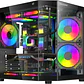 Gabinete Rebel MATX Black ARGB 5 Fan USB-C USB 3.0 - Miniatura 2