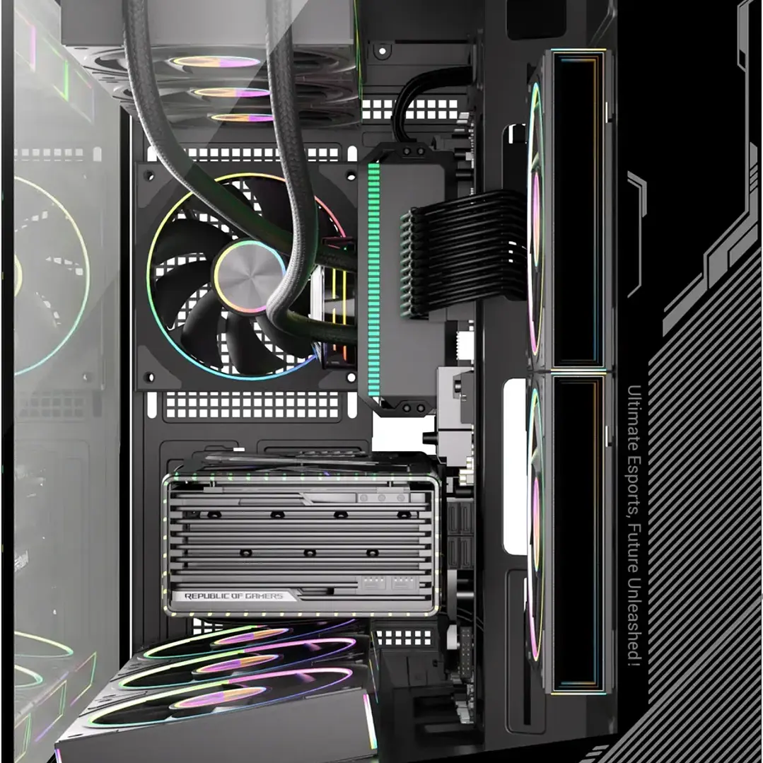 Gabinete ZERO MATX Black ARGB 6 Fan USB 3.0 3