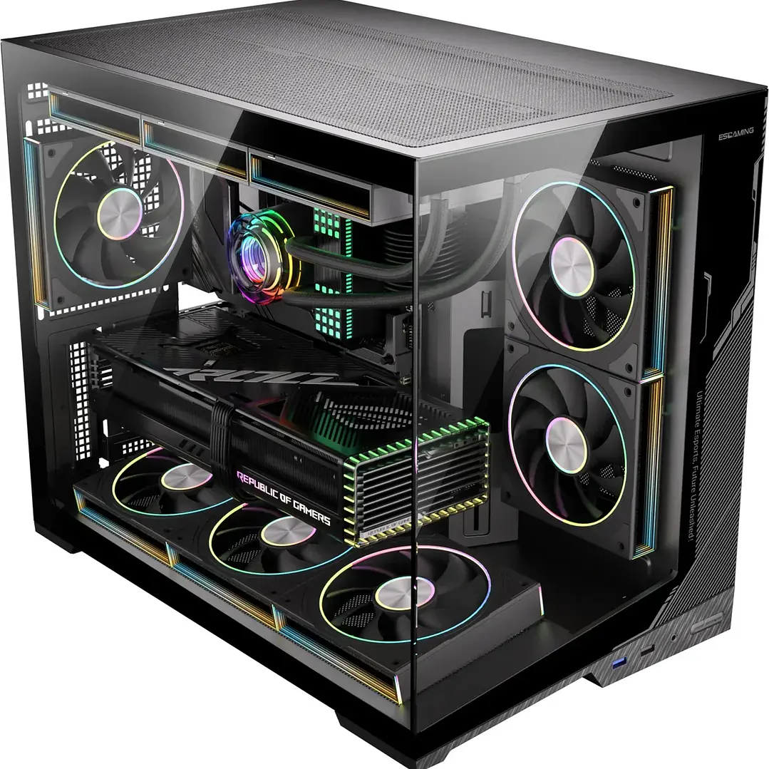 Gabinete ZERO MATX Black ARGB 6 Fan USB 3.0 1