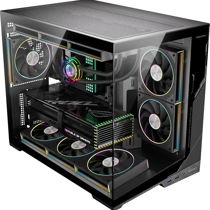 Gabinete ZERO MATX Black ARGB 6 Fan USB 3.0 1