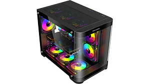 Gabinete Gamer VIPER MATX Black ARGB 5 Fan USB-C
