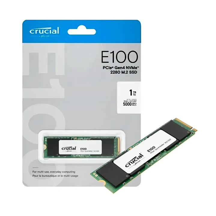 SSD Crucial E100 480GB NVMe M.2 2280 PCIe Gen 4.0 1