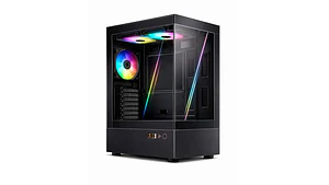 Gabinete EsGaming H60-BK ARGB 5 FAN Vidrio Templado Micro-ATX / Mini-ITX