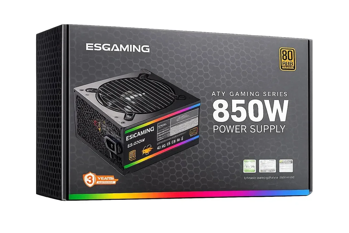 Fuente de Poder ESGaming ES-850W 850W 80 Plus Bronze